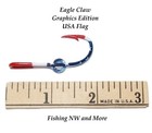 Eagle Claw Graphics Edition Fish Hook Hat Clip - Pin - Usa Flag