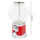 1 26  Gumball Machine With Coin Bank - Red  Vintage Bubble Gum Candy Dispenser