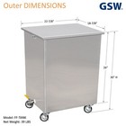 Gsw Ff-tank Stainless Steel Restaurant Soak Clean Grease Hood Filter Tank W  Lid
