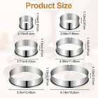 6pcs Round Cookie Cutter Stainless Steel Biscuit Cutters