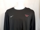 Nike Virginia Tech Hokies Long Sleeve Shirt Mens Size Xlt Gray Dri Fit On Field