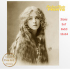 Vintage 1910 Lone Bright American Stage Actress Giclee Fine Art Print