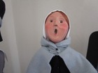 Byers Choice The Carolers Man Woman Pilgrims W rifle Signed 2002