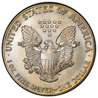 1987  1 American Silver Eagle Pcgs Ms66 - Fantastic Horseshoe Rainbow Toning