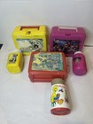 11 Vtg 1980   s Plastic Aladdin Children   s Lunchbox Lot   Disney Sesame Street Etc