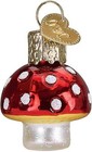 Mini Lucky Mushroom Glass Blown Ornament For Christmas Tree  Handcrafted Holi   