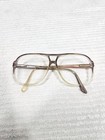 Vintage 1980s Aviator Frames Brown Amber Ombre Unisex Eyeglass Optical Sunglass 