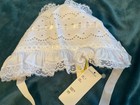 New Baby Bonnet White Eyelet Lace Nordstrom Nwt Christening Baptism Shower Party