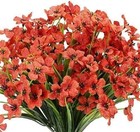 2 10bundles Artificial Flowers Outdoor Uv Resistant Fake Violet Plant Home Decor