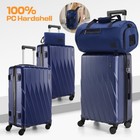 5 Piece Luggage Set 100  Pc Hard Shell Large Checked Travel Suitcase Lightweight
