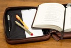 Man Of God Two-tone Brown Cross Faux Leather Men s Bible Cover Case  Large