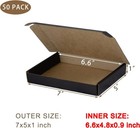 Sunlph 50 Pack 7x5x1 Inches Small Shipping Boxes  Black 7x5x1 