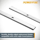 Powertec 12-1 2 Inch Planer Blades For Delta Tp305 Wen 6550 Craftsman 21758  4pk