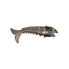 Silver Plateado Mexican Articlating Fish Bottle Opener Self Standing Vintage