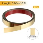 2pcs Stainless Steel Wall Molding Trim  10ft X 0 79 Inch  Brushed Gold