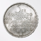 1948 Unc Swiss 5 Francs Silver Coin