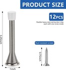 12 Pack Spring Door Stops 3 1 4 Inch Flexible Heavy Duty Spring Door Stopper Wit