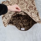 Restoration Hardware Damask Pillow Covers 2 Silk Cotton 18 5x18 5 Damask Brown