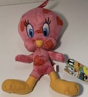 Tweety Bird Nanco Looney Tunes Pink With Hearts Plush 8    W tags Stuffed Animal