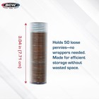 100ct Coin Tubes For Us Pennies - Durable Plastic Holders For Coin Collecting