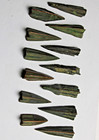 1 Rare Genuine Ancient Bronze Celtic Scythian Greek Trilobe Arrowhead 3 Century