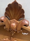 Atq Carved 3d Walnuts Walnut Wood Pediment Salvage Mantel Header 53    L Crafter