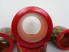 Two s Company Wooden Wood Napkin Rings Christmas Drum Set Of 6 New W Tag