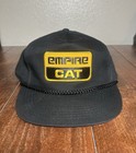 Vintage Empire Cat Trucker Hat Black Snapback Rope Cap Construction Usa Workwear