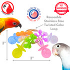 Bonka Bird Toys 3775 Stainless Steel Paci Foot Talon Small Medium Parrot Toy Pet