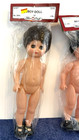 Lot Of 2 vintage fibre Craft-boy Dolls 13 -item No  3095  brown   Black Hair nip