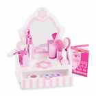 Melissa   Doug Wooden Beauty Salon Play Set With Vanity And Accessories