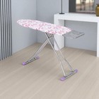 Floral Print Adjustable Ironing Board With Heat-resistant Iron Rest   Pink Lily