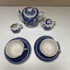 Children s Miniature Blue Willow Bone China Made In Japan Vintage Tea Set For 2