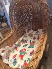 Vintage Antique Wicker Basket Baby Doll Carriage  Made In Poland Rare