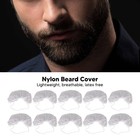 Disposable Beard Net With Elastic Bands  100pcs Guards Nylon White