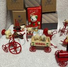 Vintage Avon Christmas Tree Ornaments Teddy Bear Collection Lot Of 19 With Box