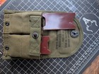 Custom M1 Carbine Watch Travel Pouch  vintage Pouch  With Handmade Elements  Blk