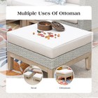 5 Piece Outdoor Furniture Set Patio Conversation Set Wicker Rattan Setional Sofa