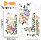 3 Sheets Rub On Transfers For Crafts And Furniture flower Cluster cold Iod Trans