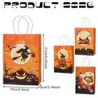 12pcs Halloween Paper Gift Bags Candy Bags Party Favor Treat Bags For Decoration