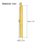 60pcs Slide On End Clasps 40mm Tube Ball Bead Slider Crimp Ends Gold Tone