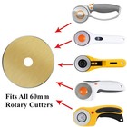 Titanium Coated 60mm Rotary Cutter Blades 10 Pack Fits Olfa  Fiskars  Replace