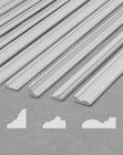 18 Pcs Dollhouse Trims Moulding Classic White