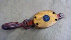 Nice Vintage Nautical Block And Tackle Wooden Pulley