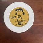 Vintage 1969 Lucy Peanuts Insulated Thermos Model 1155 Harvest Gold White 