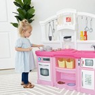 Kids Kitchen Playset 25 Piece Toy Accessories Fun With Friends Pink Step2 Lights