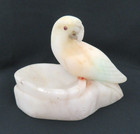 Charming Vintage 1930 s Art Deco Italian Marble Parrot Bird Ring Pin Dish