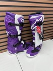 Alpinestars Tech 7 Motocross Boots Purple   White Size 8 New With Tags