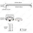 4 Pack 32inch Shower Grab Bars yuande Brushed Nickel Stainless Steel Handle