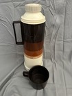 Vtg Aladdin Picnic Set 1970s Red Plaid Thermos Vacuum Seal Mcm Camping Tailgate